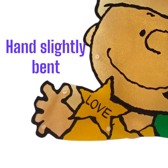 Peanuts Snoopy Charlie Brown Lighted Sculpture Christmas Window Decor Glittery. - Picture 2 of 12